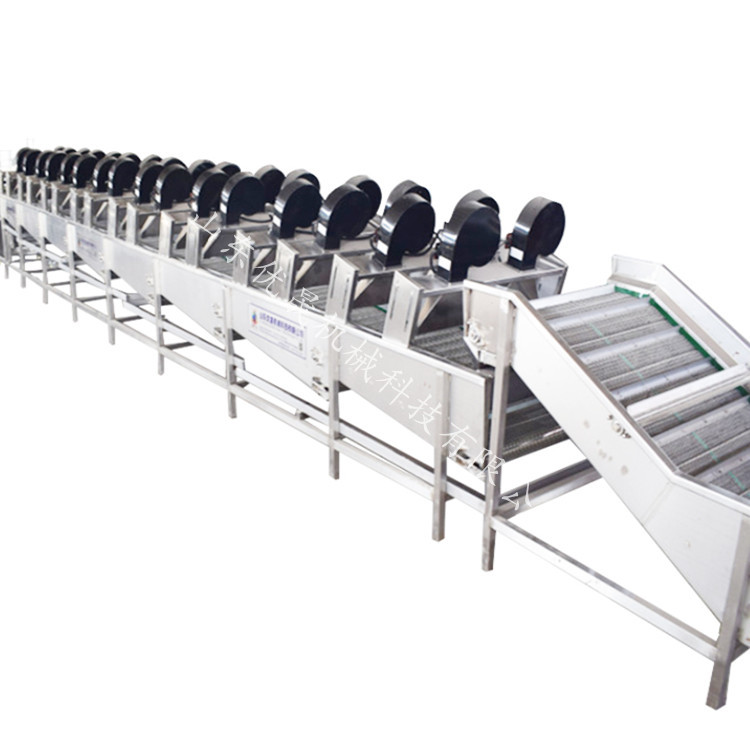 连续式大型沥水风干机 果蔬沥水风干流水线 全自动双排吹干机价格