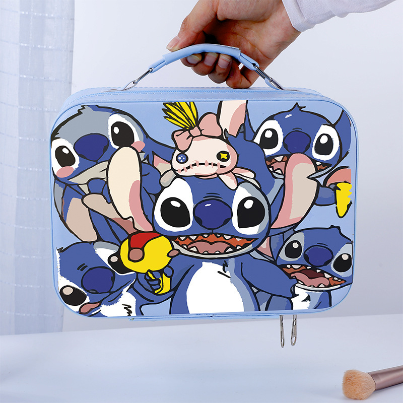 漫画ポータブル化粧品ケースステッチ収納袋子供の誕生日ギフトボックス大容量パンダ化粧品袋|undefined