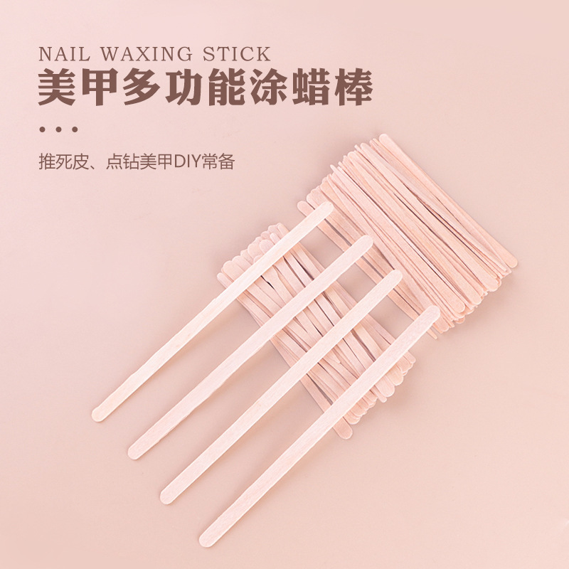 Cross-border disposable beeswax stick hair removal wax paper wax stick waxing eyebrow trimming wooden sign wax stick pointed variety