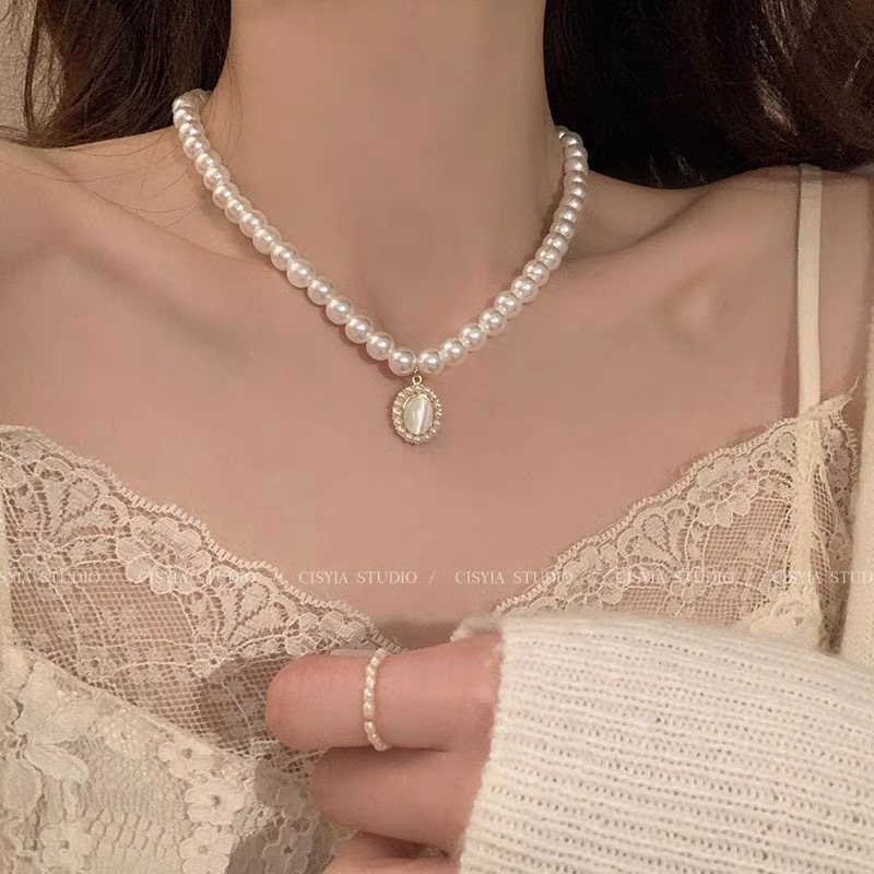 辣妹蝴蝶项链女爆款百搭感不掉色小众设计爱心珍珠锁骨链饰品批发|undefined