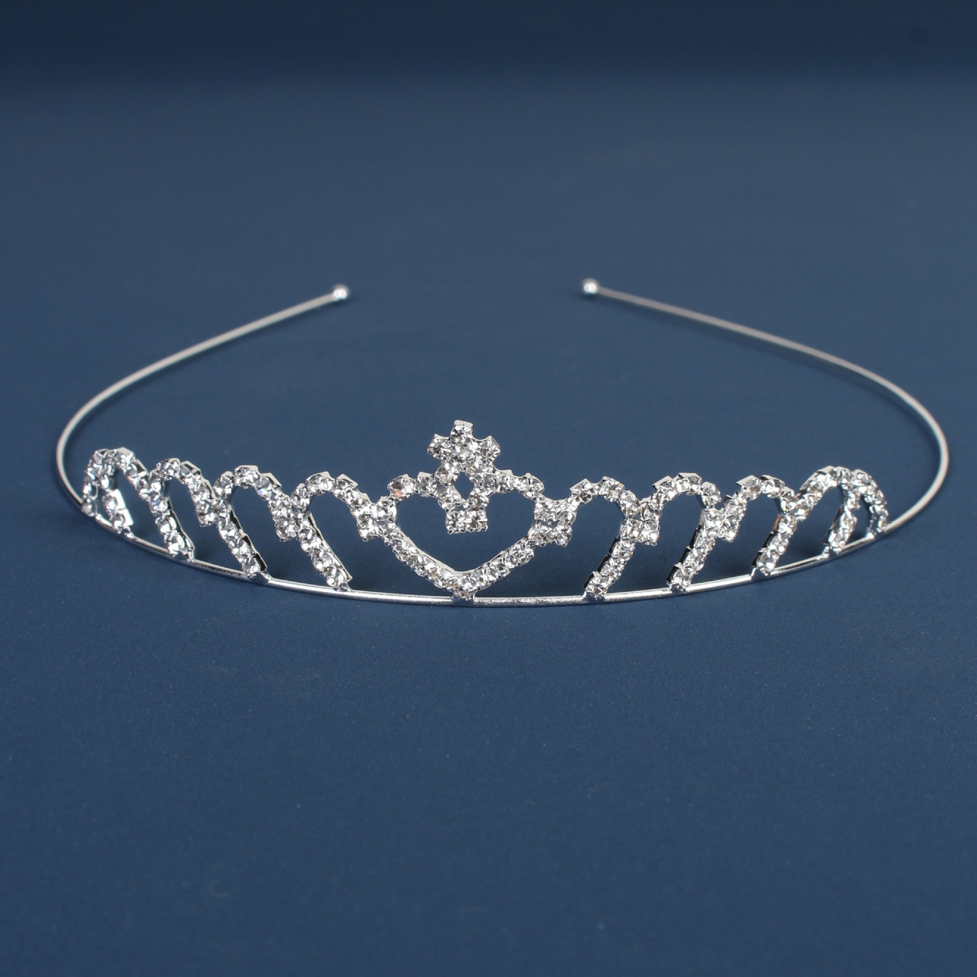 Comercio exterior transfronterizo, novia infantil, cobre, bolsa de cuatro garras, corona de diamantes, diadema, diamantes de imitación simples, actuación de cumpleaños, tocado, corona pequeña