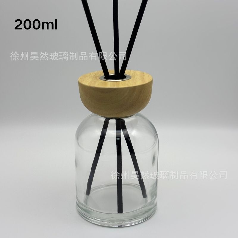 欧式木盖无火藤条香薰瓶透明空瓶香薰瓶 家居装饰摆件香氛精油瓶|undefined
