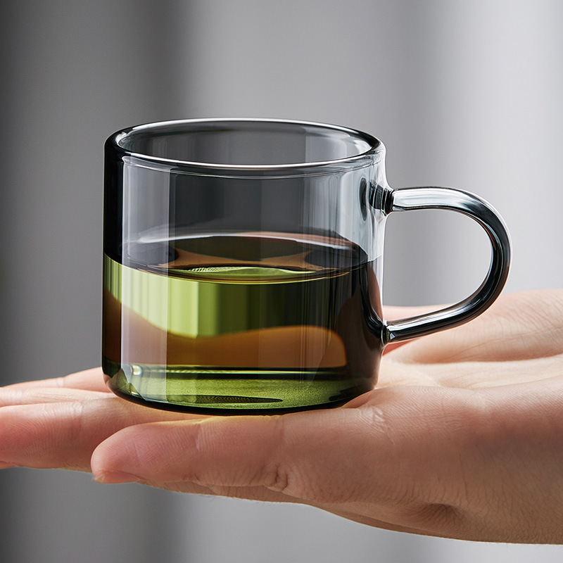 Taza de té de vidrio pequeña taza de vidrio con una taza de té Kung Fu pequeña 6 tazas de té para beber taza de vidrio resistente al calor image 5