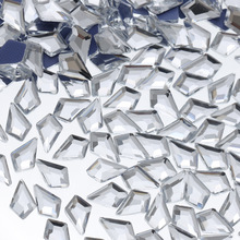 白色异形水晶烫钻玻璃服饰指甲贴片饰品DIY手工饰品厂家批发