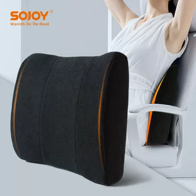 Cushion Office Waist Protection Waist Protection Car Waist Cushion Waist Pillow Seat Back Cushion Pillow Backrest Sedentary Summer (Waist support) - black