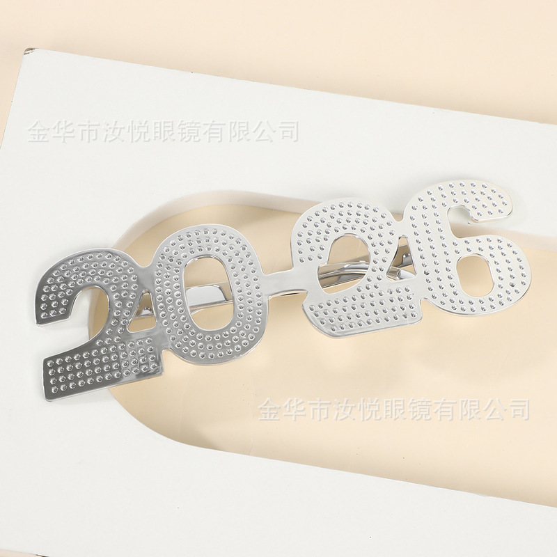 新年大晦日写真小道具 2026 面白いメガネ新年パーティーパーティー 2026 デジタルメガネ卸売|undefined