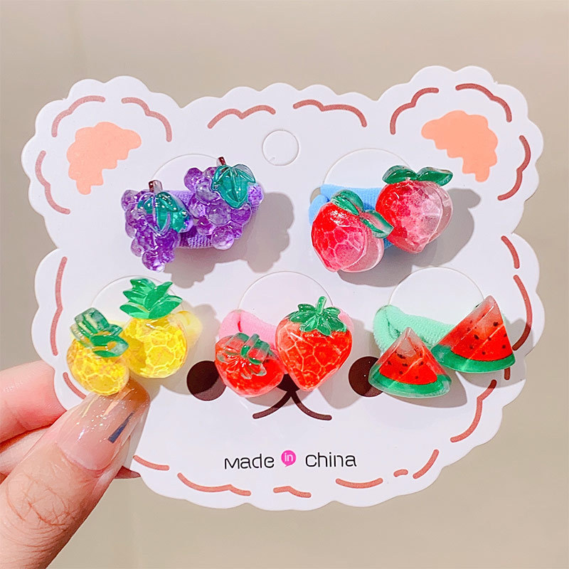 Fashion Fruit Flower Cloth Handmade Hair Tie 1 Set display picture 19