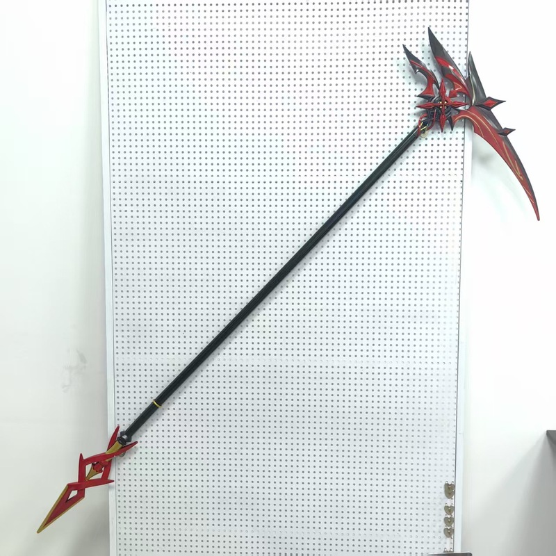 三国兵器周辺190CM加長型PU吕布方天画戟双月戟武器模型道具プラスチック|undefined