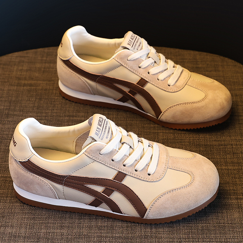 2025 New Genuine Leather White Shoes Flats-Soled Moral Training Shoes for Women Summer Soft-Soled Versatile Flats Sports Running Casual Shoes