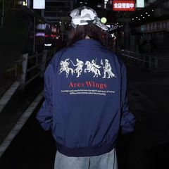 新款春秋痞帅外套男高街潮牌日系韩版潮流宽松夹克休闲百搭外套