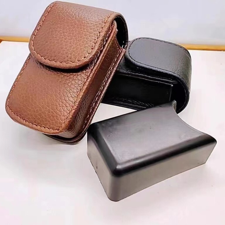 Genuine Leather Glasses Case, Foldable Glasses Pouch, Reading Glasses Bag, Wearable and Clip-On, Hard Shell for Men and Women, Cowhide Case with Reinforced Anti-Drop Protection Genuine Leather Glasses Case, Foldable Glasses Pouch, Reading Glasses Bag, Wearable and Clip-On, Hard Shell for Men and Women, Cowhide Case with Reinforced Anti-Drop Protection