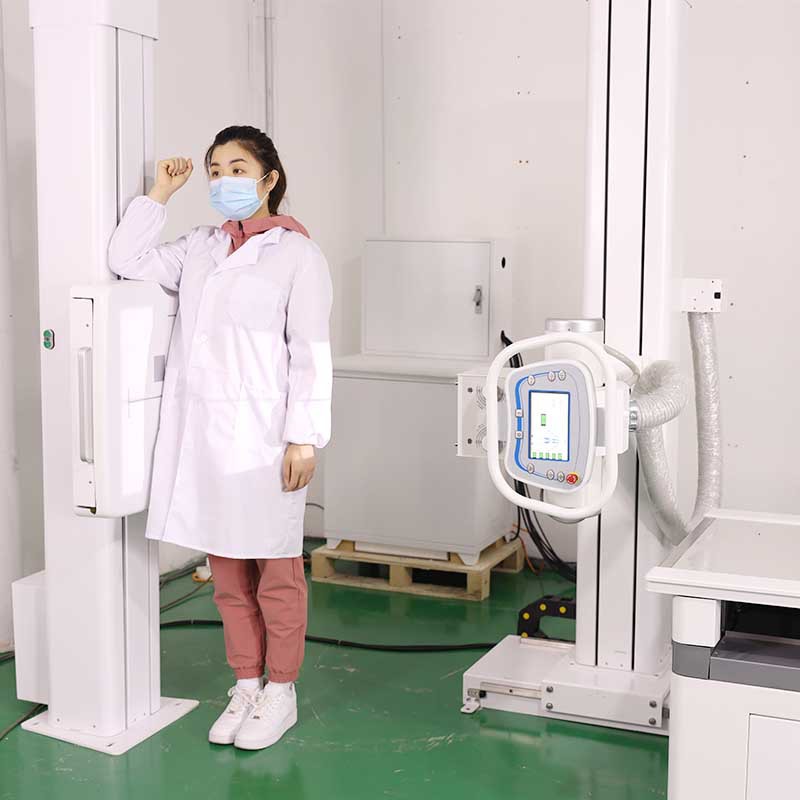 Ventas de fabricantes de máquinas de rayos X fijas sistema de imágenes digitales hospital utilizando detector de placa plana de máquinas de rayos X de doble columna