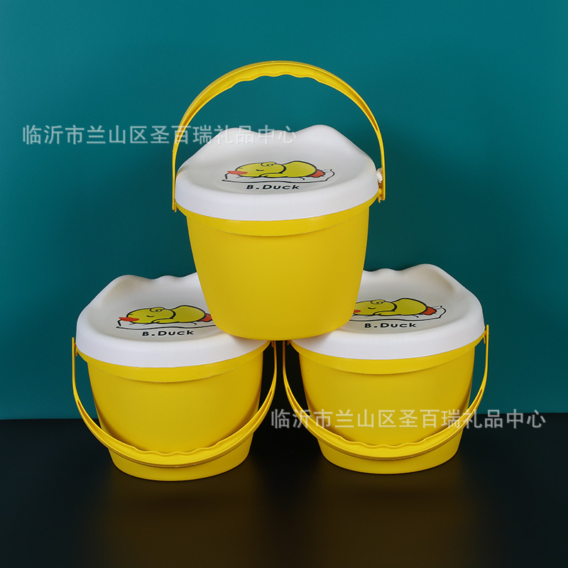 现货批发小黄鸭湿巾收纳凳地推引流礼品储物凳儿童嘟嘟凳印刷广告