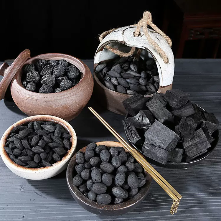 煮茶碳核桃炭橄榄炭枣炭家用茶室炭炉无烟乌榄龙眼炭功夫茶果木炭
