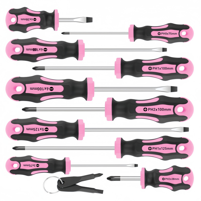 Destornillador rosa de 12 piezas