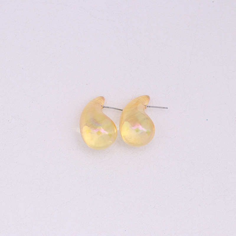 1 Pair IG Style Simple Style Water Droplets Spray Paint Arylic Ear Studs display picture 8