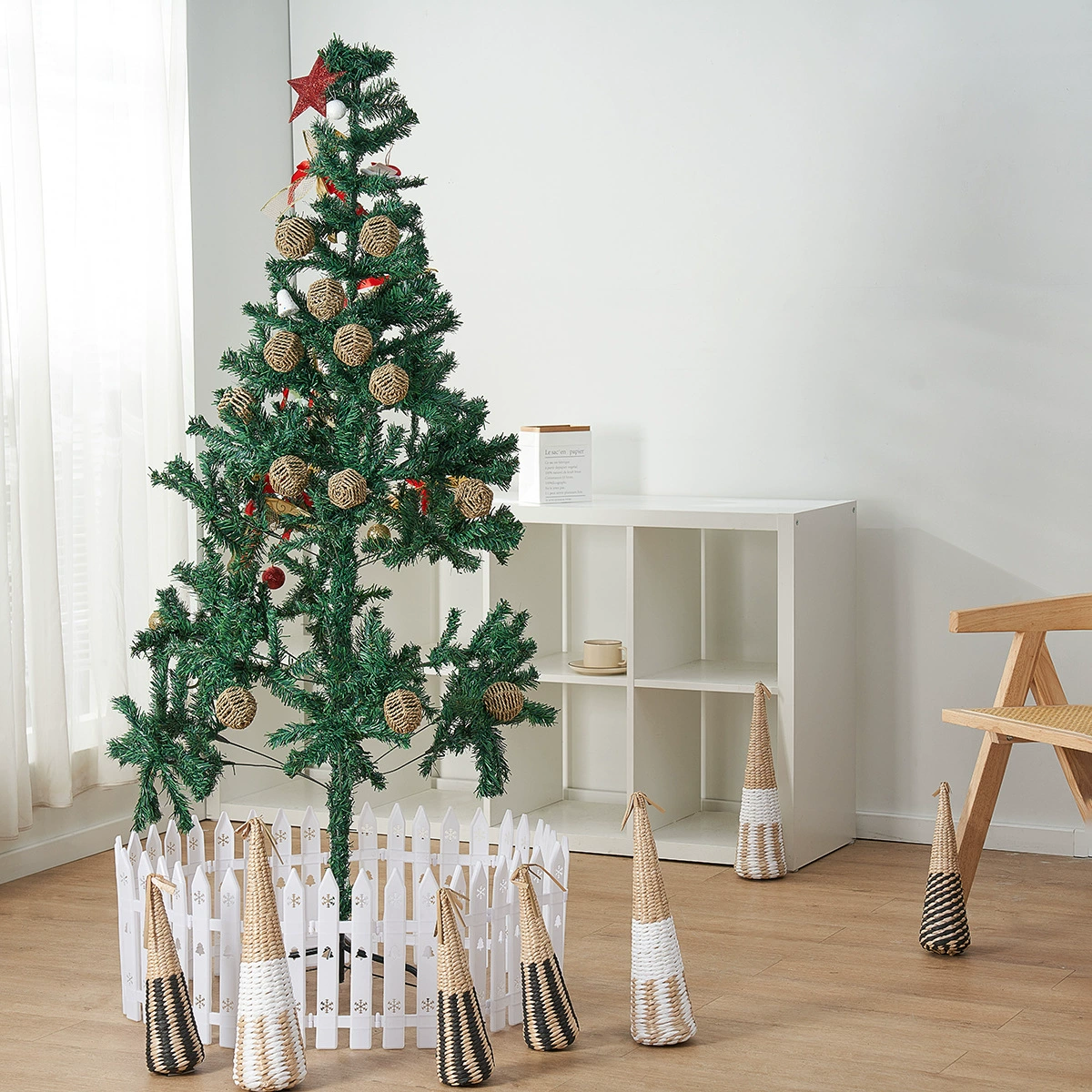 Креативная рождественская соломенная подвеска рождественская тема украшения аксессуары реквизит ручной работы для вечеринки подарочные игрушки