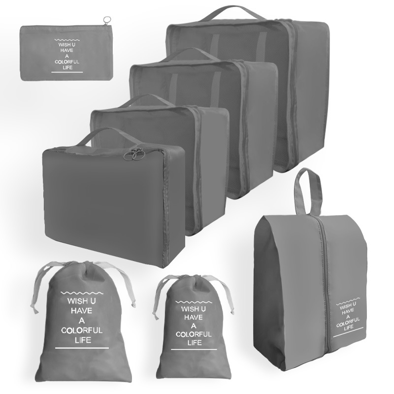 Bolsa de almacenamiento de viaje traje de seis piezas de siete piezas de ocho piezas plegable bolsa de lavado bolsa de almacenamiento de ropa bolsa de viaje con cordón