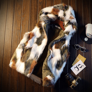 Men's mink coat new fox fur fur coat imitation mink fur short vest winter fashion