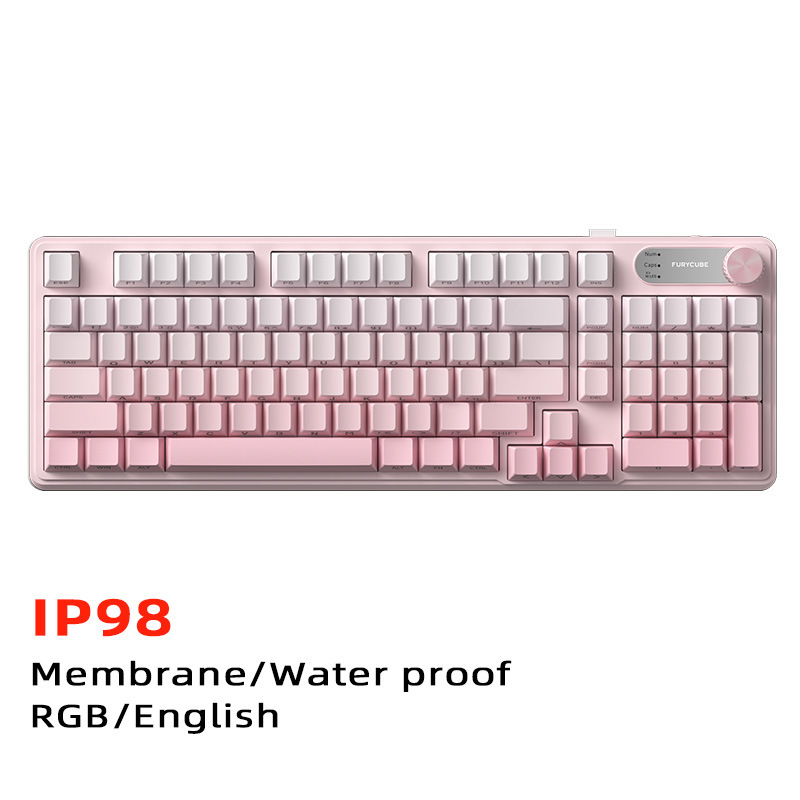 FURYCUBE IP98機械手触り防水キーボードコンピュータゲームコンテスト高颜値有線静音キーボード|undefined