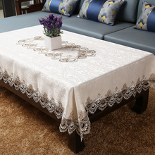 欧式茶几桌布布艺长方形客厅茶几布现代简约奢华高档台布餐桌套罩