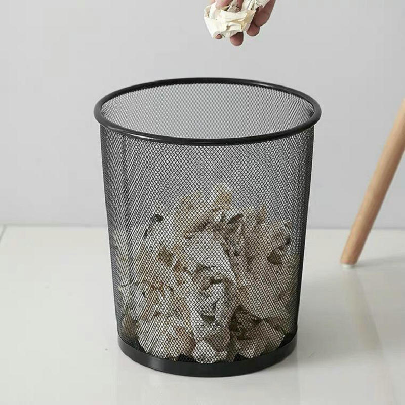 金属鉄ネットゴミ箱オフィス大容量ゴミ箱台所収納蓋なしゴミ箱家庭用トイレ用|undefined
