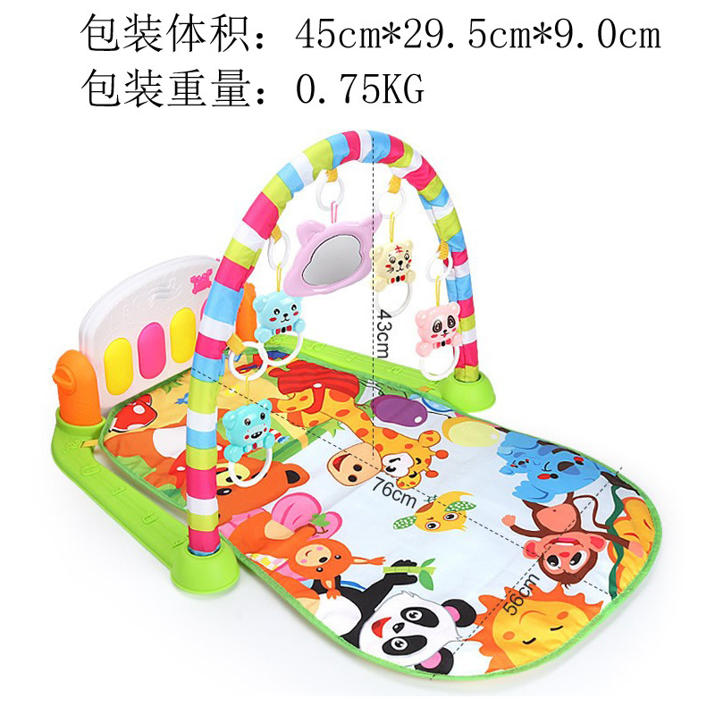 Estante de fitness para bebés recién nacidos alfombra multifuncional música pedal piano juguete calmante bebé juego de piano