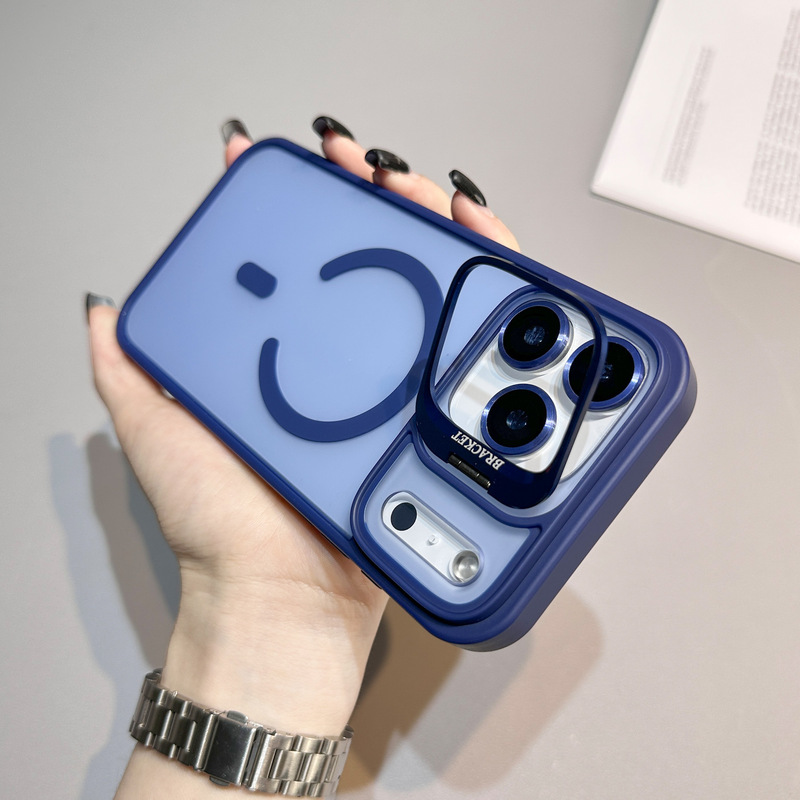 适用iPhone17PRO磁吸手机壳U1镜头金属支架苹果17磨砂防摔保护套|undefined