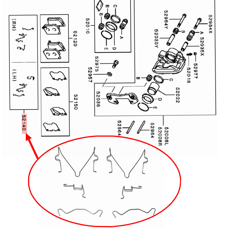 MR389630 MR307405 For Mitsubishi Pajero KG5W KG6W KH4W KH6W KH9W KR#W