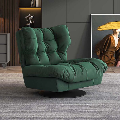 Baxter Foshan Furniture Cloud Sofa Single Italian Minimalist Lazy Recliner Down Rotating Leisure Sofa Chair