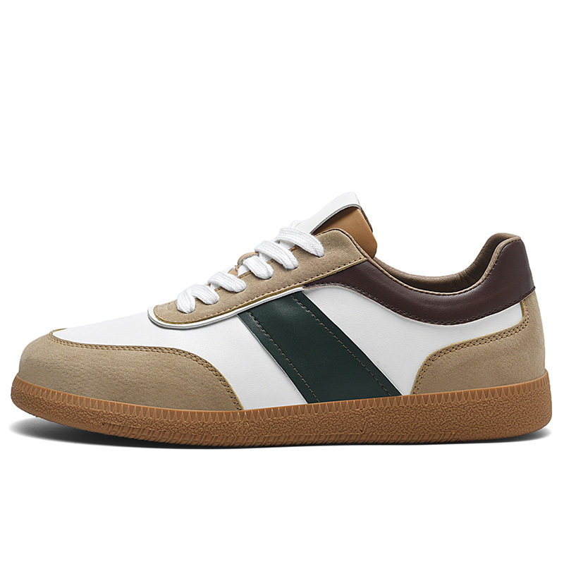 Giày sneaker nam cổ thấp đế bằng thoáng khí kiểu mới — 9157 màu đen, 9157 trắng xanh lá