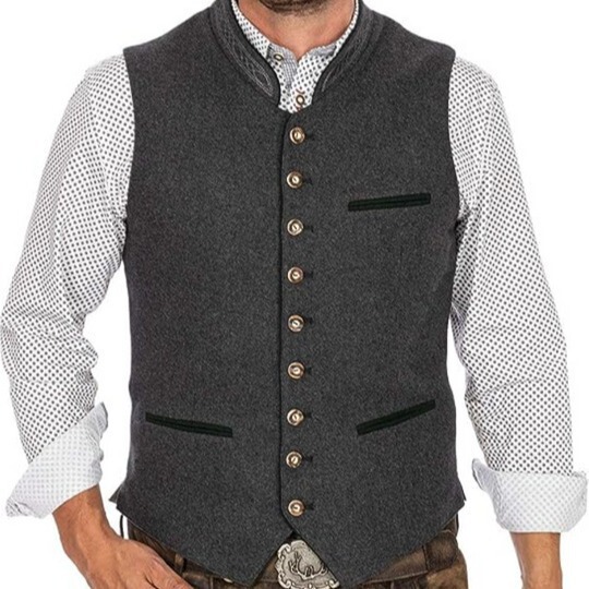 Men's Vest Classy V Neck Cross-Border Hot Selling Groom and Best Man Wedding Suit Suit Vest Classy Business Vest