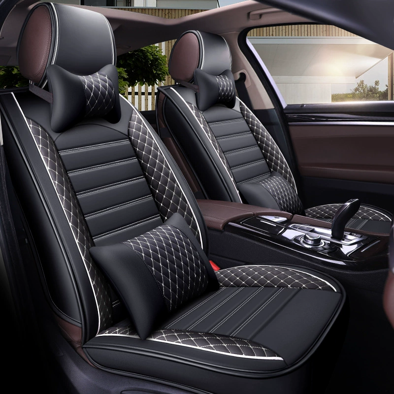Подушка для автомобильного сиденья четыре сезона Универсальная кожаная подушка для сиденья пятиместная Универсальная автомобильная 5D подушка для сиденья оптом