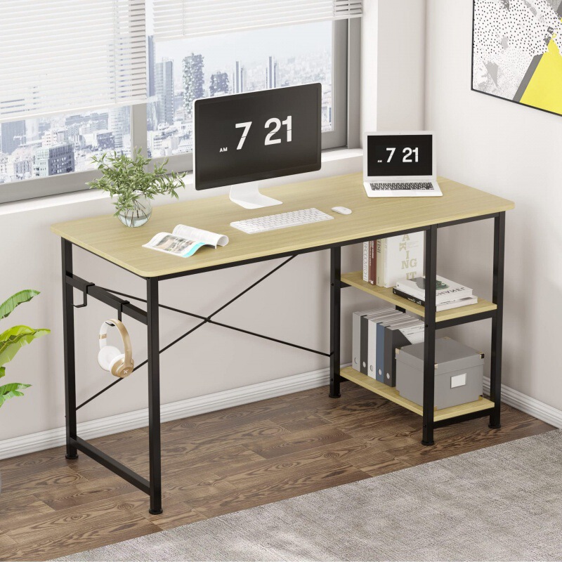 Desk with storage rack simple desk home small apartment bedroom table student study desk desktop computer desk