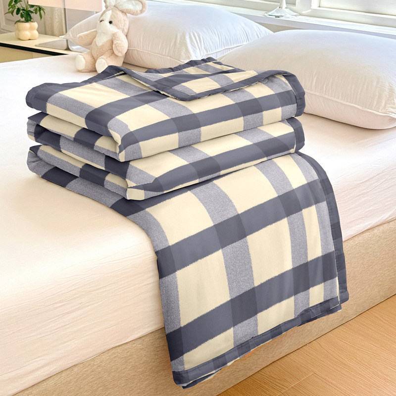Quilt de verano fresco lavable por máquina dormitorio de estudiantes primavera y otoño edredón delgado lavable edredón de verano aire acondicionado edredón doble