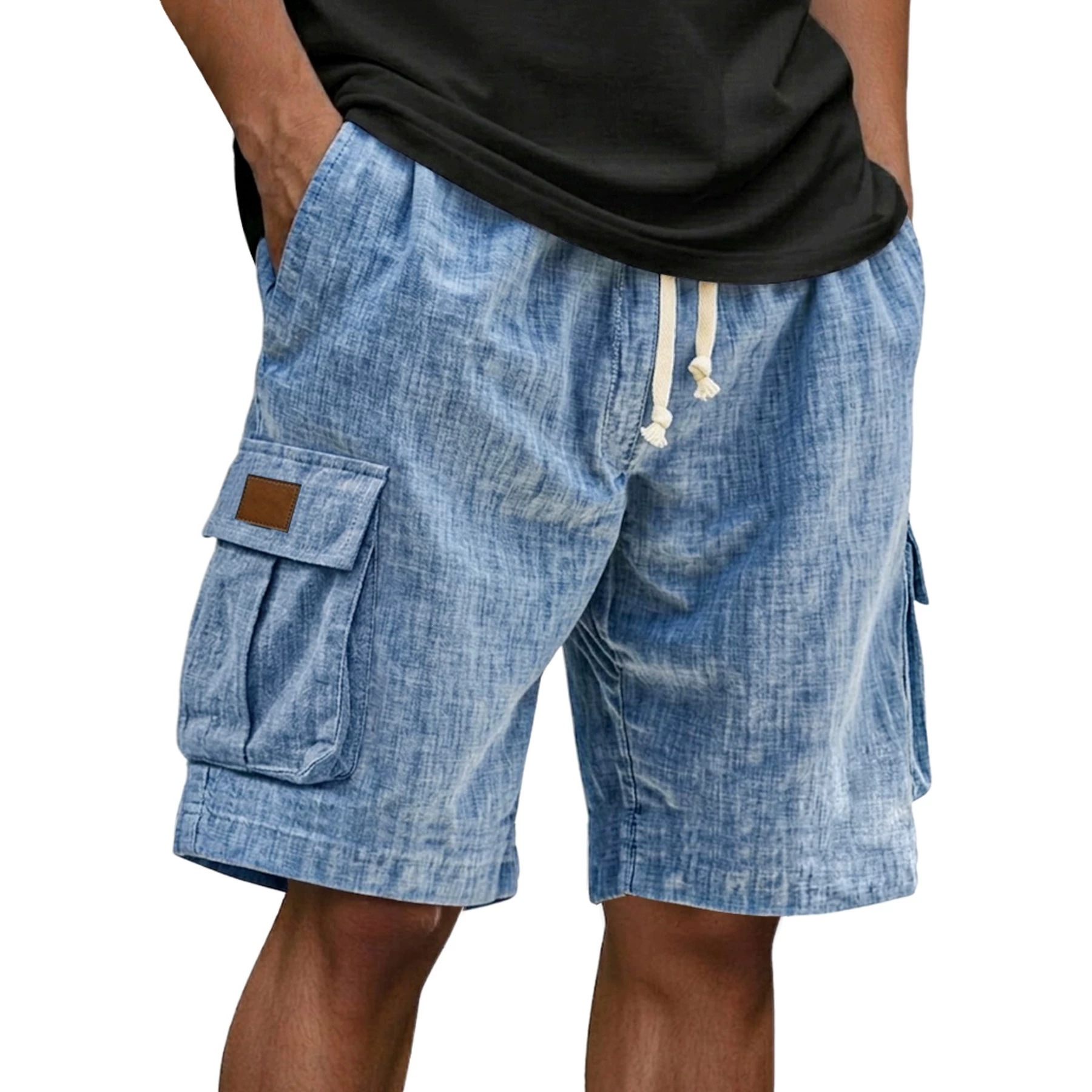 Cross-border 2025 new casual shorts with coconut tree 3D print, popular Hawaiian men's beach shorts, non-beach shorts