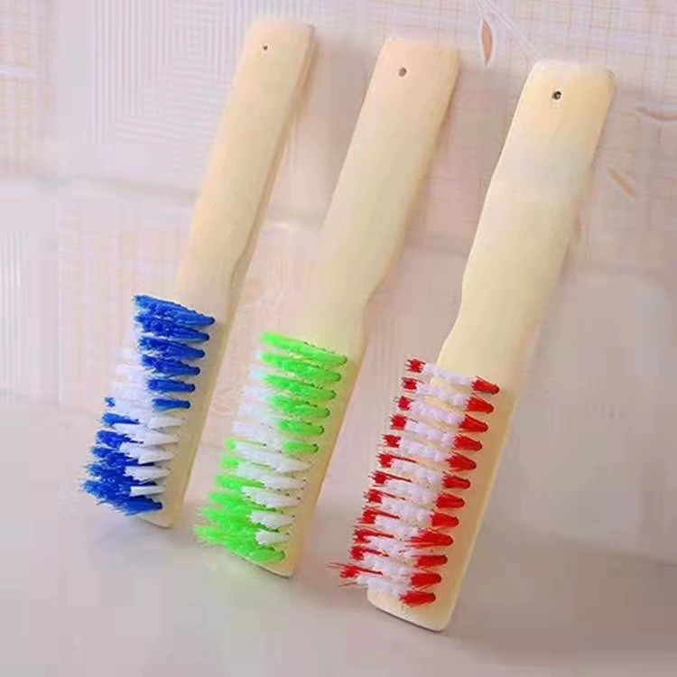 Щетка для обуви с разноцветной щетиной, бамбуковая щетка для обуви, щетка для обуви с красочной щетиной, бамбуковая щетка для обуви, 1 юань, 2 юаня, оптовая поставка, щетка для одежды