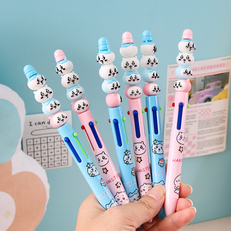 CyiMuji Kawai DIY string string música bolígrafo lindo alto valor de la cara estudiantes 4 color bolígrafo de color de mano bolígrafo neutro