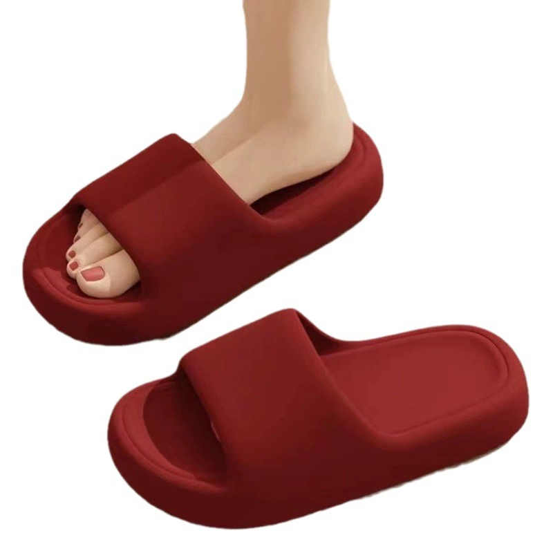 Красные праздничные свадебные сандалии с толстым дном, чтобы наступить на фекалии