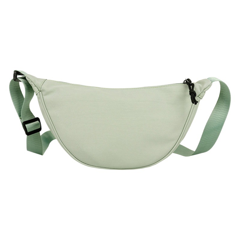 Nylon Crossbody Bag Women's 2023 New Fashionable Dumpling Bag Lightweight Small Satchel Underarm Bag Simple Shoulder Canvas Bag