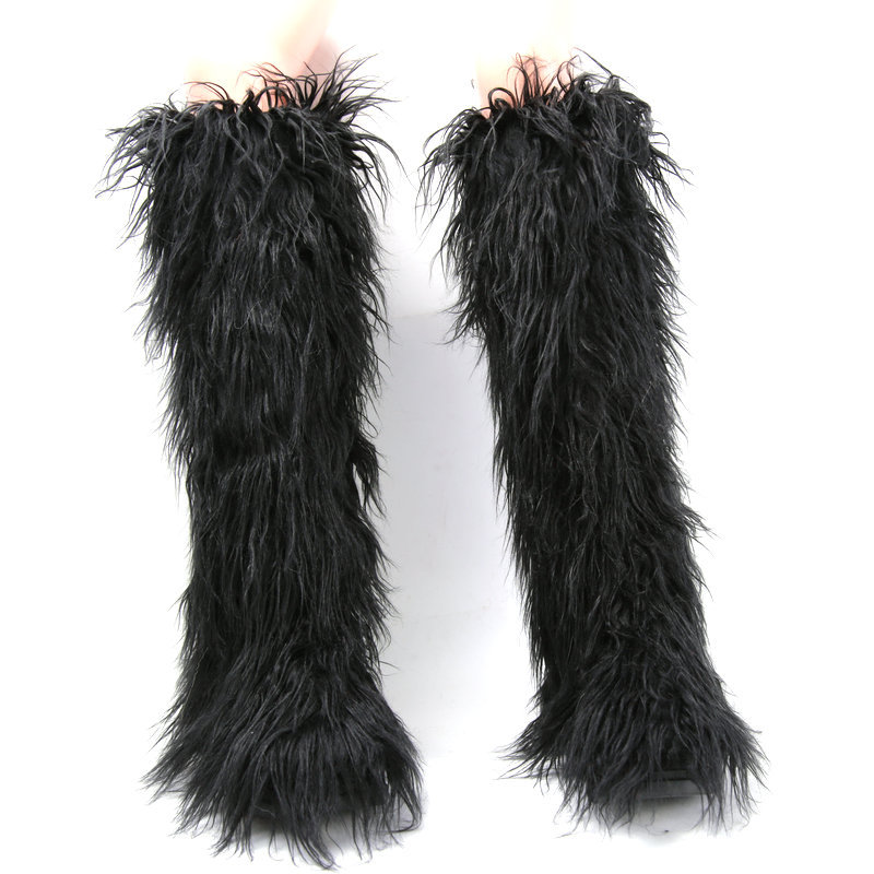 Women's Shoes Boots Plus Velvet Women's Fur Boots Winter New Style Over The Knee Snow Boots Women Winter_voghion.com