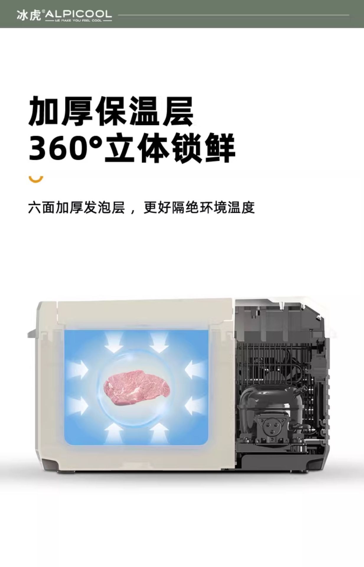 2025 New Model Ice Tiger Car Refrigerator Obsidian Smart App Control Dual-Use Refrigeration and Freezing Large Truck Freezer