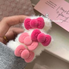 秋冬甜美蝴蝶結髮圈高顏值可愛kt頭繩少女心軟萌小皮筋ins風頭飾