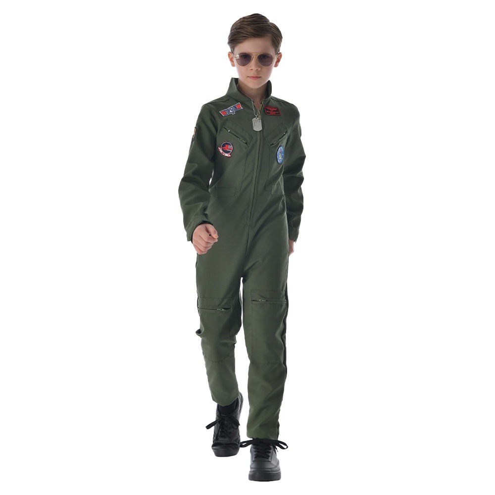 2022 Halloween nuevo Top Gun Ling Yun mismo estilo de los niños ropa del funcionamiento piloto kindergarten grupo actividades