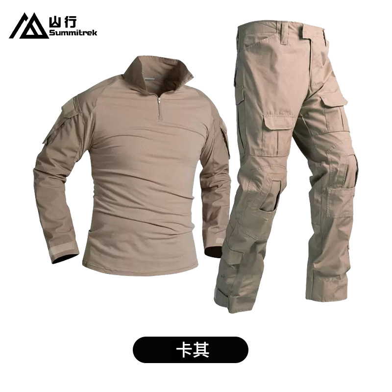 Shanxing G2 Rana Trajes de entrenamiento para hombres manga larga estilo americano al aire libre anti-desgaste trajes físicos de combate a incendios trajes tácticos transpirables