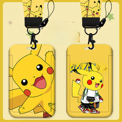 Cartoon Pikachu card holder student ID card kindergarten pick-up card bus subway access card work permit card holder