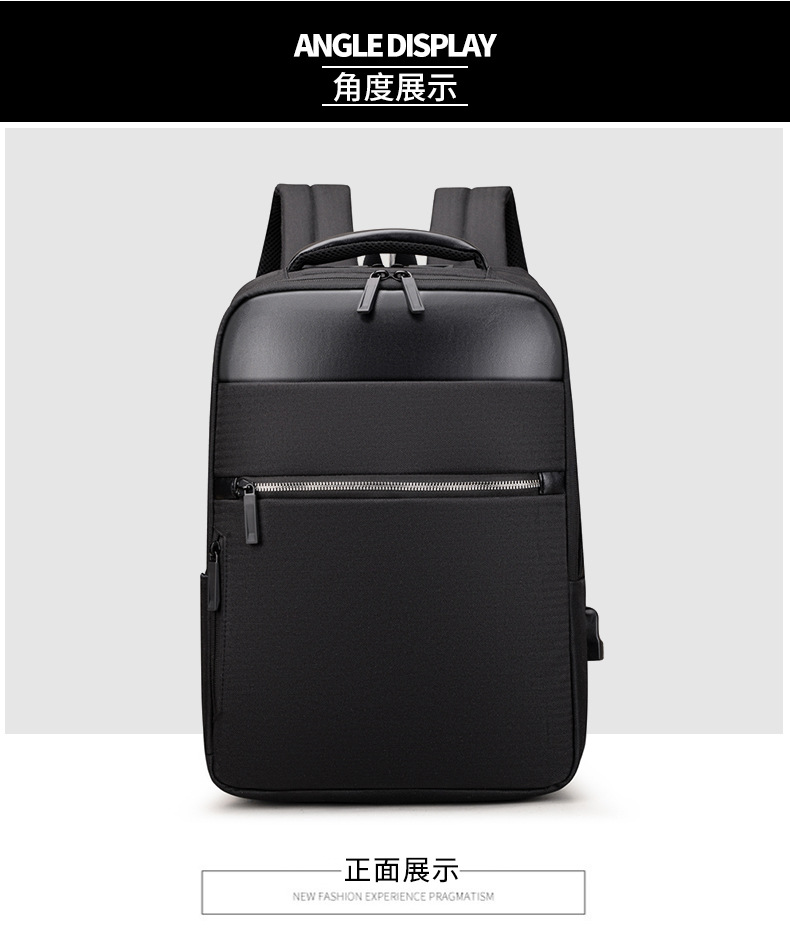 Backpack Urban Simple Casual Commuter Backpack Men's 15.6-inch Laptop Bag Usb Business Backpack display picture 7