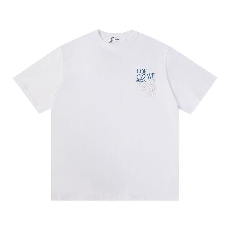 High-End Loewe T-Shirt, Short-Sleeve, High-Weight Pure Cotton, Double Yarn, Loose Fit, Crew Neck Top, Unisex Trendy Style High-End Loewe T-Shirt, Short-Sleeve, High-Weight Pure Cotton, Double Yarn, Loose Fit, Crew Neck Top, Unisex Trendy Style