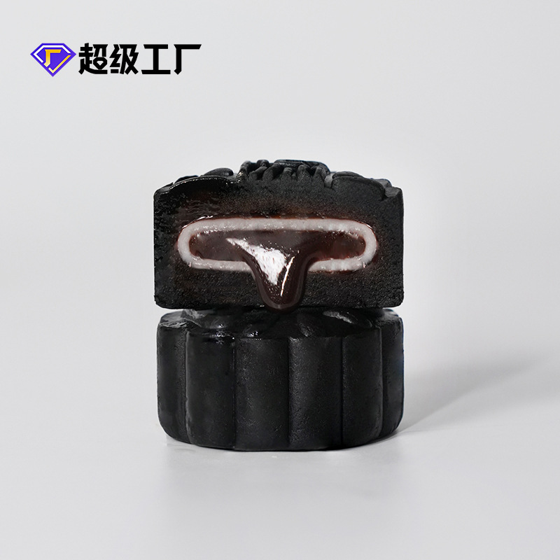 中秋月饼雪媚娘翡翠巧克力流心月饼OEM代工礼盒装桃山皮月饼混批