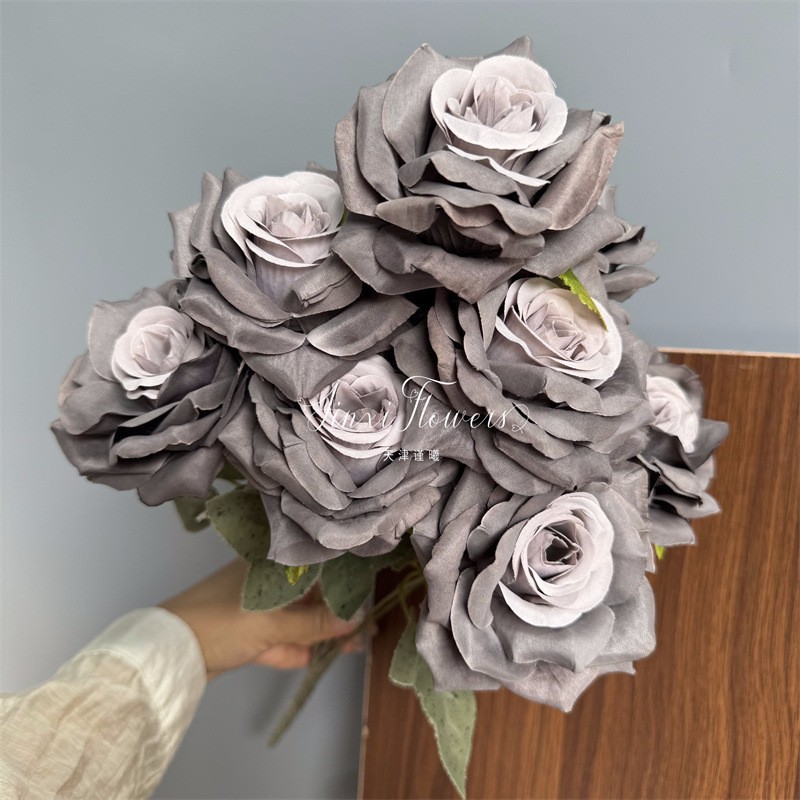 Diamante de 9 cabeças rosa-cinza